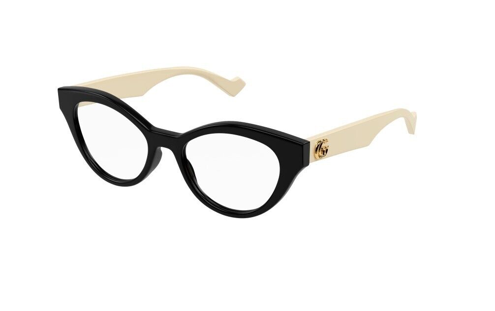 Gucci GG0959O 002 Black White Cat-Eye Full-Rim Women's Eyeglasses