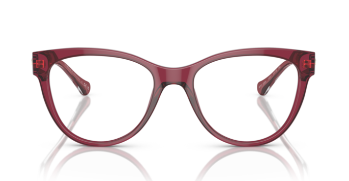 Versace 0VE3304 5357 Transparent Red 53mm Cat Eye  Women's Eyeglasses