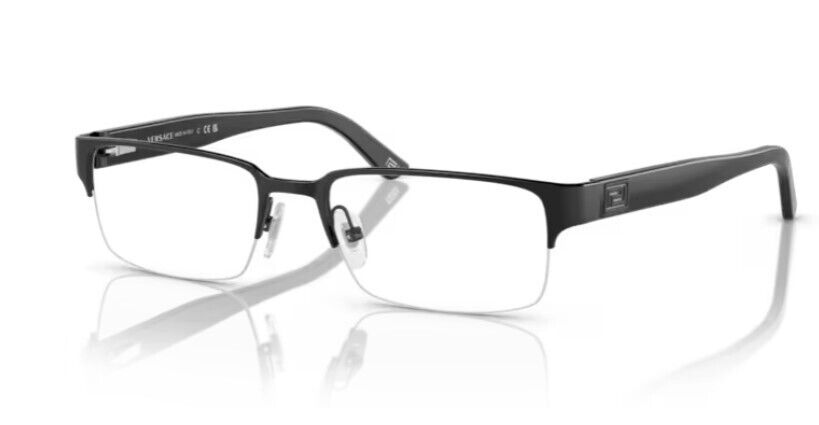 Versace 0VE1184 1261 Matte black/Clear Rectangle Men's Eyeglasses