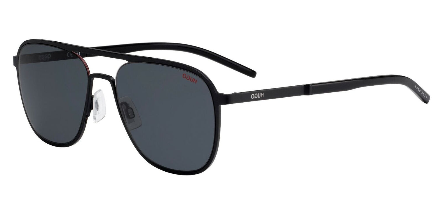 Hugo 1001/S 0003/IR Matte Black/Gray Blue Sunglasses