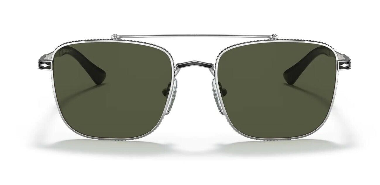 Persol 0PO 2487S 111331 Silver Black/Green Men's Sunglasses