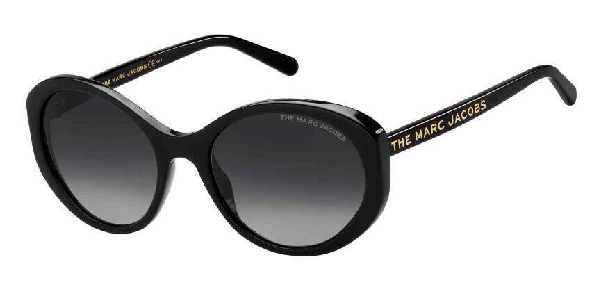 Marc Jacobs MARC-520/S 0807/9O Black/Grey Gradient Oval Women's Sunglasses