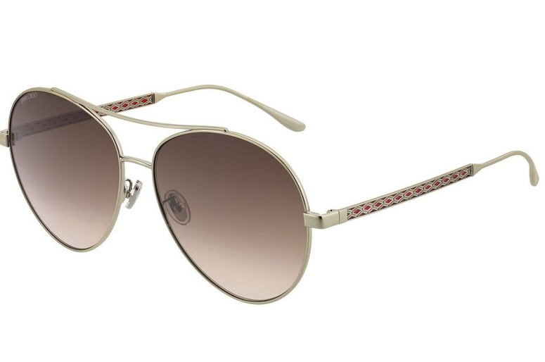 Jimmy Choo Noria/F/S Y11/HA Gold Red/Brown Mirrored Women's Sunglasses