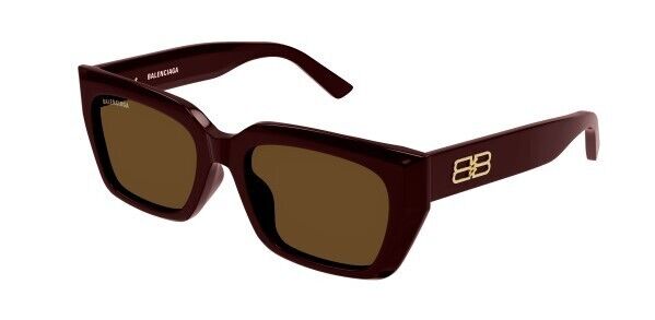 Balenciaga BB0272SA 004 Red/Brown Cat-Eye Unisex Sunglasses