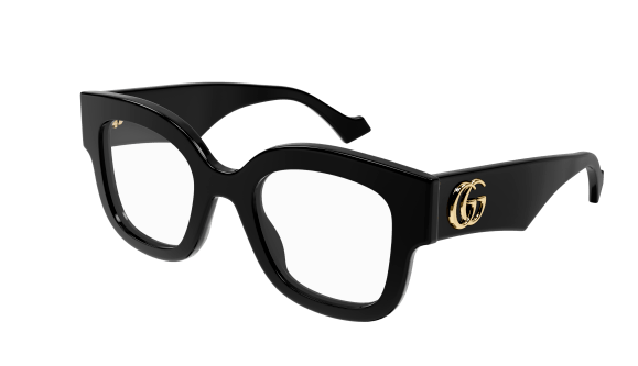 Gucci GG1423O-001 Black Rectangular Women's Eyeglasses