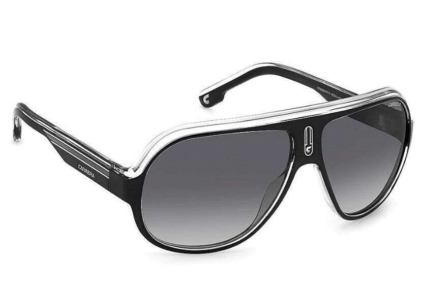 Carrera Speedway/N 80S/WJ Black-White/Grey Polarized Aviator Men's Sunglasses