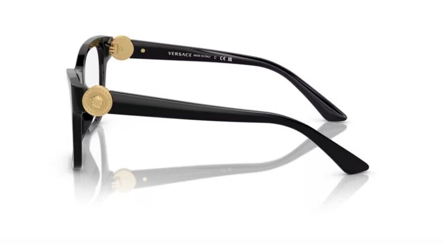 Versace 0VE3341U GB1 Black/Clear Soft Square 52 mm Women's Eyeglasses
