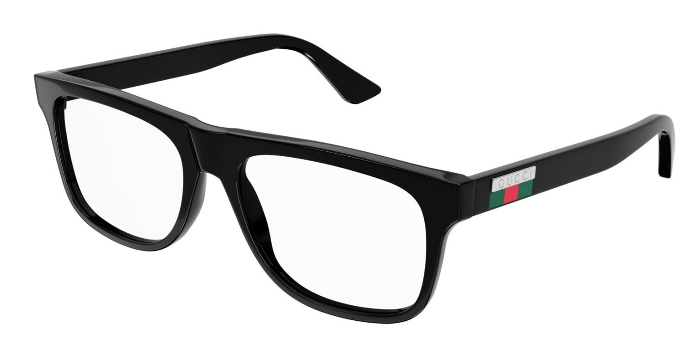 Gucci GG1117O 001 Black Sporty Rectangular Men's Eyeglasses