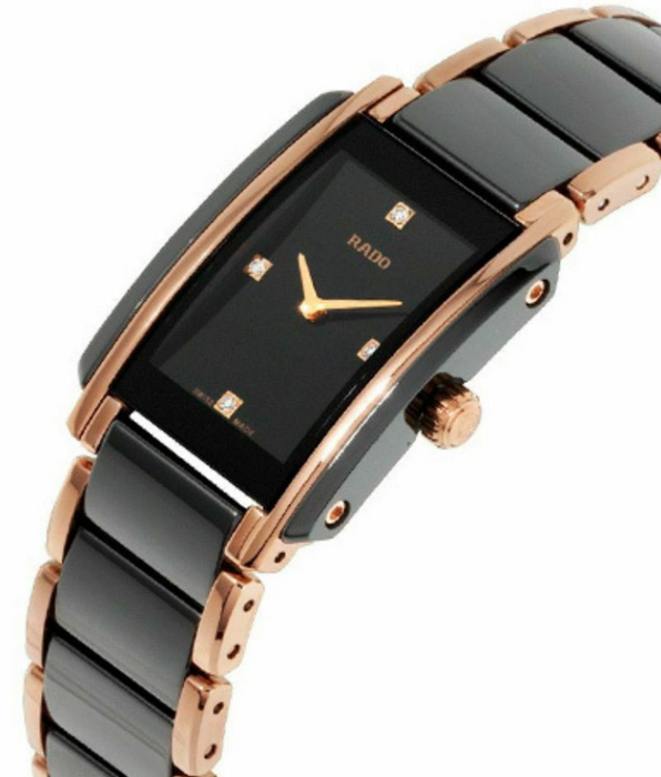 Rado Integral Diamonds Black Dial Ceramic Women's Watch R20612712