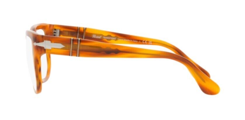 Persol 0PO3306S 960/GH Striped Brown/Transition Grey Unisex Sunglasses