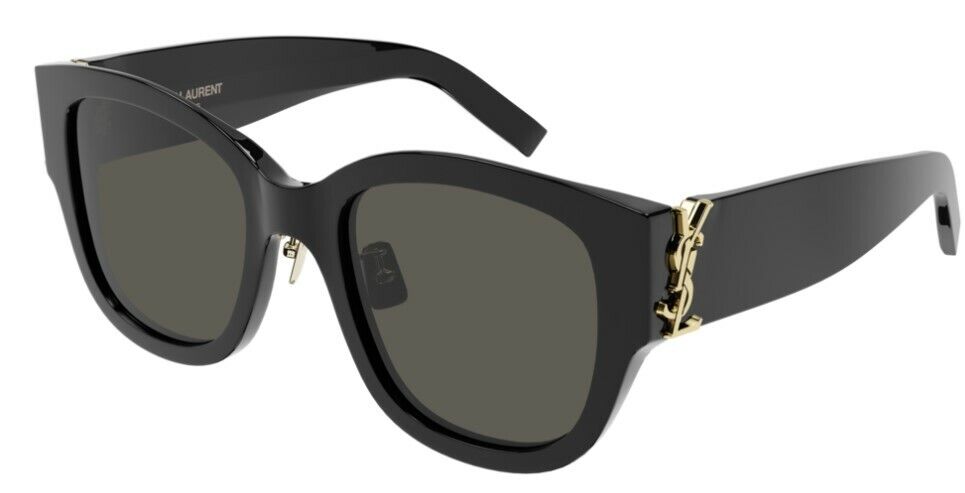 Saint Laurent SL M95/K-001 Black/Gray Round Women Sunglasses