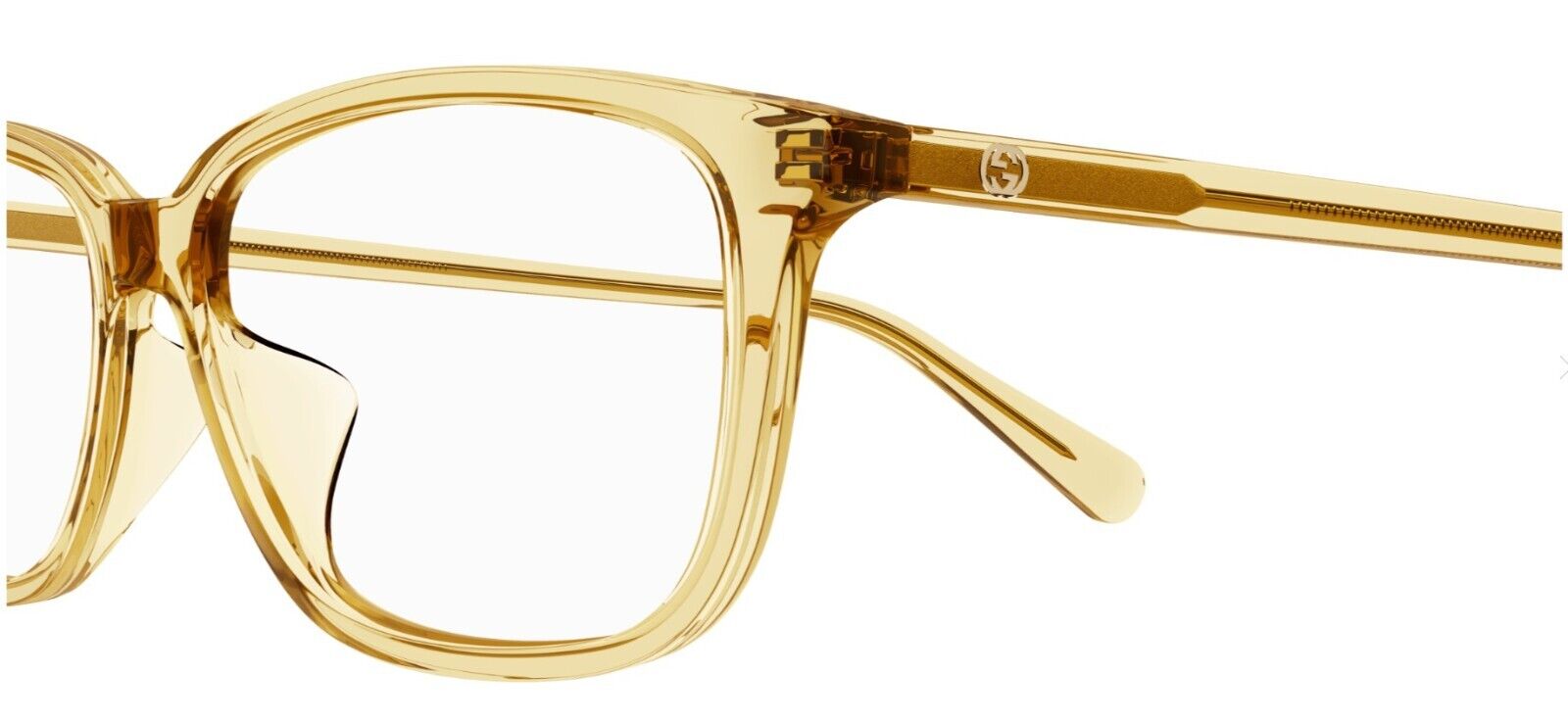 Gucci GG0757OA 004 Brown Rectangular Women's Eyeglasses