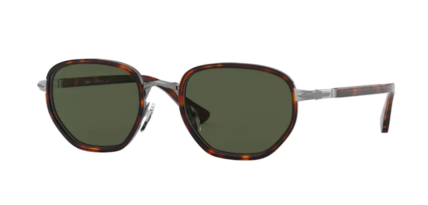 Persol 0PO 2471S 513/31 Gunmetal & Havana/Green Men's Sunglasses