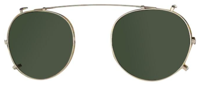 Oliver Peoples 0OV5186CM Gregory Peck Clip 50359A Gold/Green 47mm Men's Clip-On