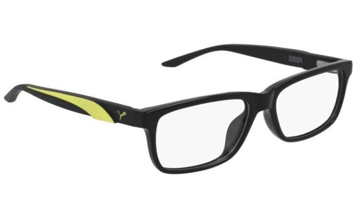 Puma PJ0058O 001 Black-Black Rectangular Junior Full-Rim Eyeglasses
