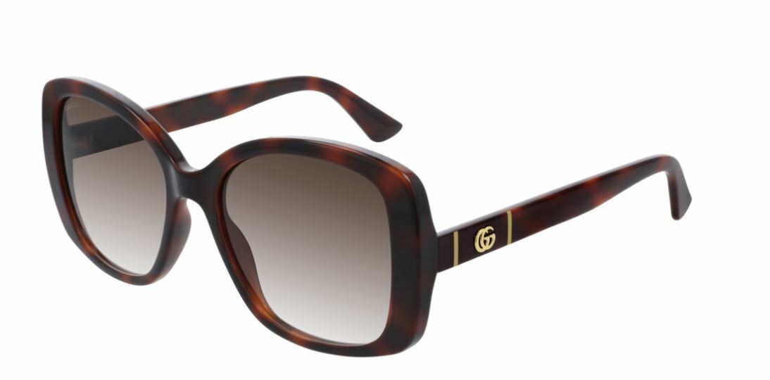 Gucci GG 0762S 002 Havana/Brown Gradient Butterfly Women Sunglasses