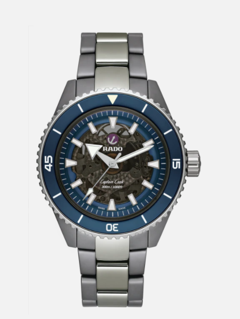 Rado Captain Cook High-Tech Ceramic Automatic Blue Skeleton Dial Watch R32128202
