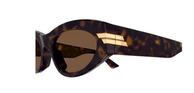 Bottega Veneta BV1189S 002 Havana/Brown Oval Women's Sunglasses