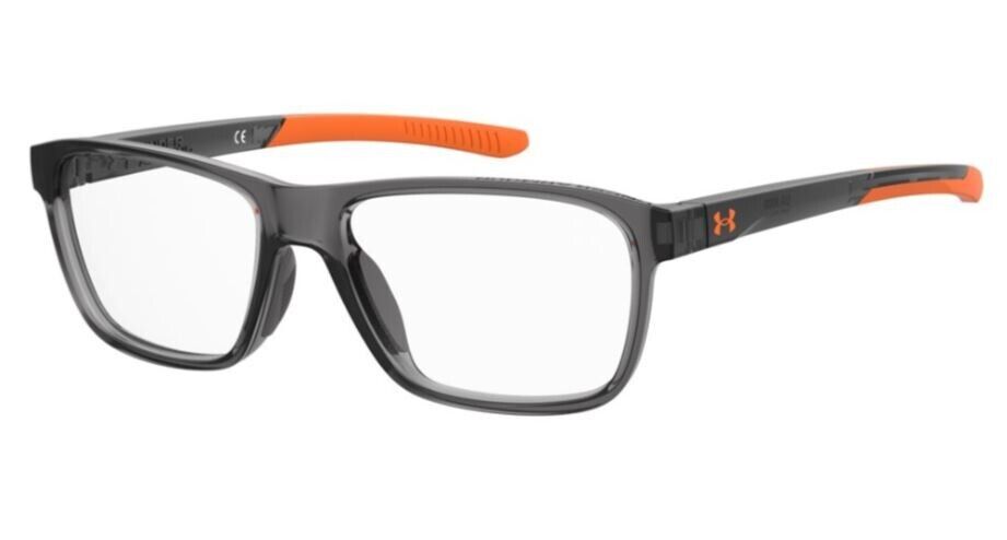 Under Armour UA 9008 0M9L Grey/Orange Rectangle Junior Unisex Eyeglasses