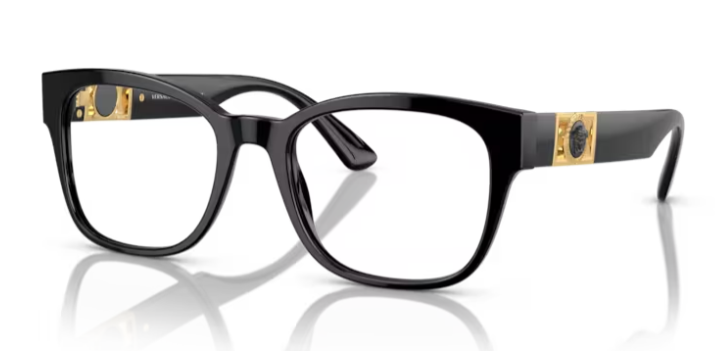 Versace 0VE3314 GB1 Black Soft Square Men's Eyeglasses