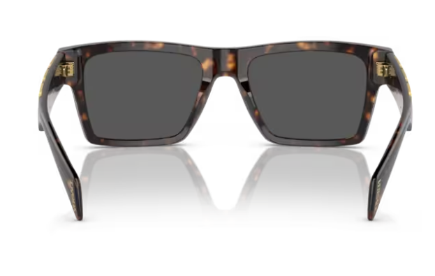 Versace VE4445F 108/87 Havana/Dark grey Rectangular Men's Sunglasses