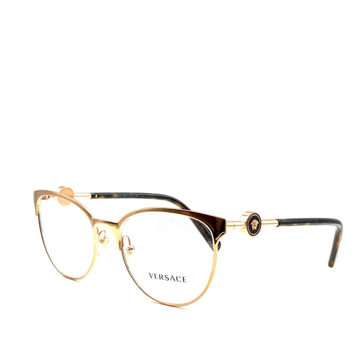 Versace VE1271  1433 Black-Gold Cat-Eye Full-Rim Metal Women's Eyeglasses