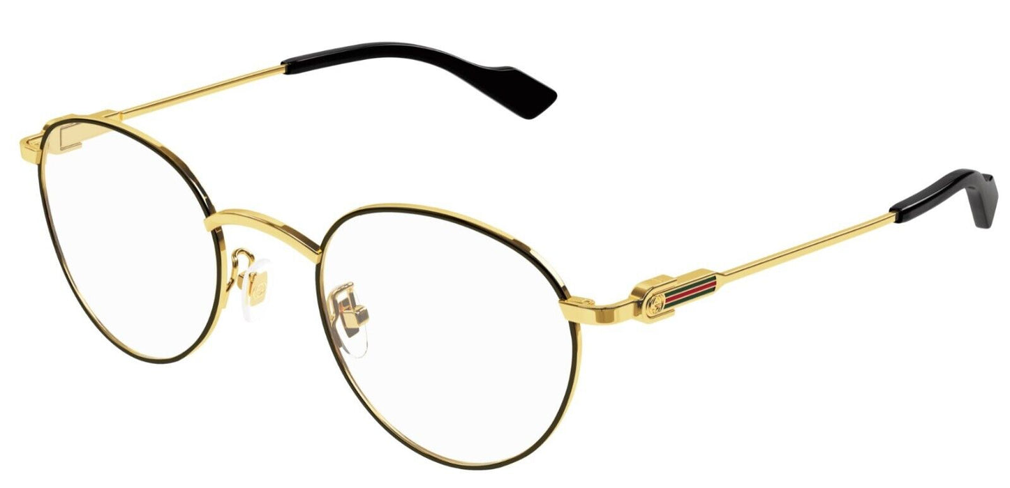 Gucci GG1222O 001 Gold Round Men's Eyeglasses