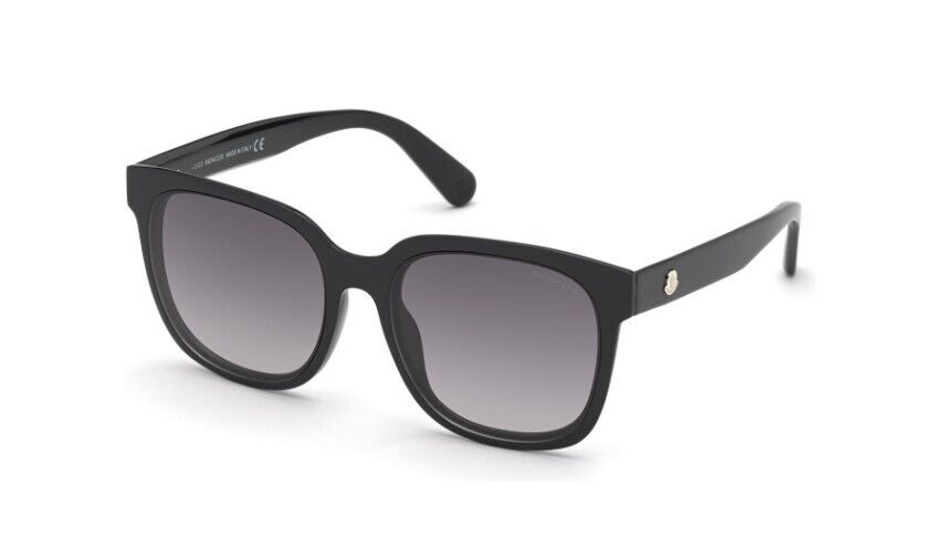 Moncler Biobeam ML0198 01B Shiny Black/Gradient Smoke lenses Women's Sunglasses