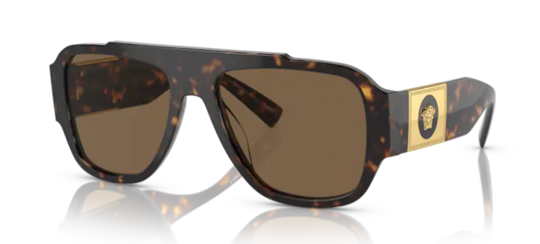 Versace 0VE4436U 108/73 Havana Dark brown Soft Square Men's Sunglasses