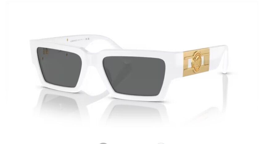 Versace 0VE4459 314/87 White / Dark Grey Rectangle Men's Sunglasses