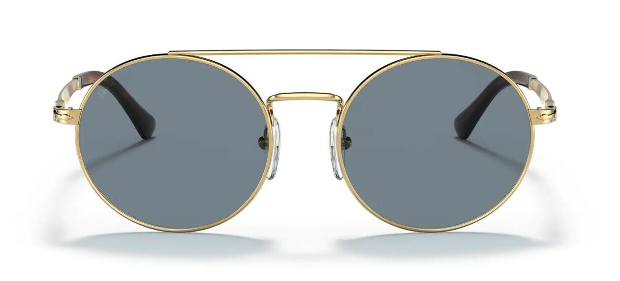 Persol 0PO 2496S 515/56 Gold/Light Blue Unisex Sunglasses