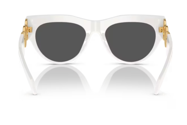 Versace VE4440U 314/87 White/Dark Grey Cat-Eye Women's Sunglasses