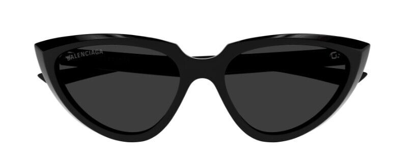 Balenciaga BB0182S 001 Black/Grey Cat-Eye Full-Rim Women's Sunglasses
