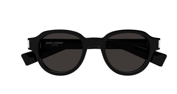 Saint Laurent SL 546 002 Havana/Green Round Unisex Sunglasses