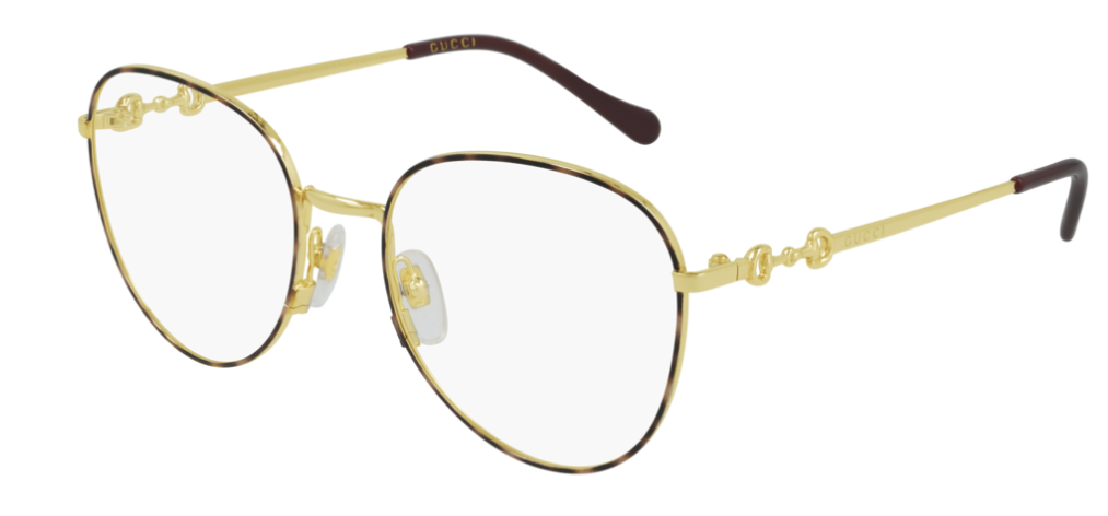 Gucci GG 0880O 002 Gold Oval Women's Eyeglasses