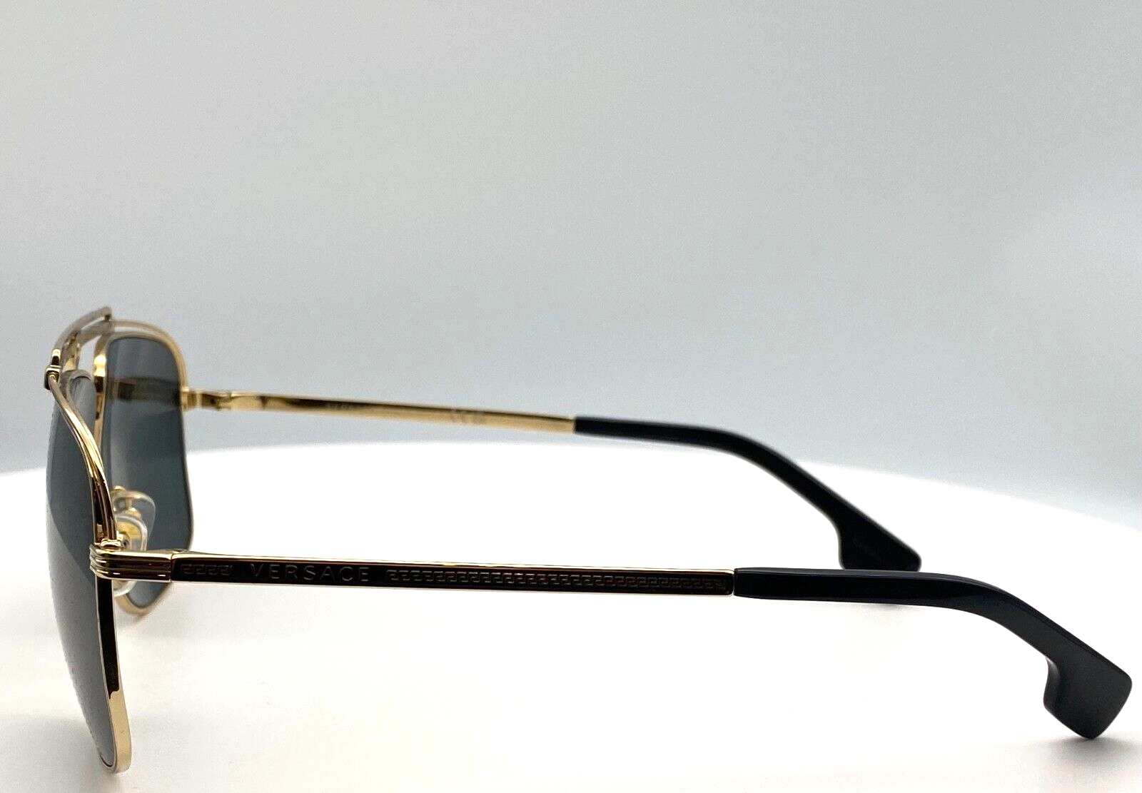 Versace VE2242 100287 Gold/Dark Grey Rectangular 61mm Men's Sunglasses