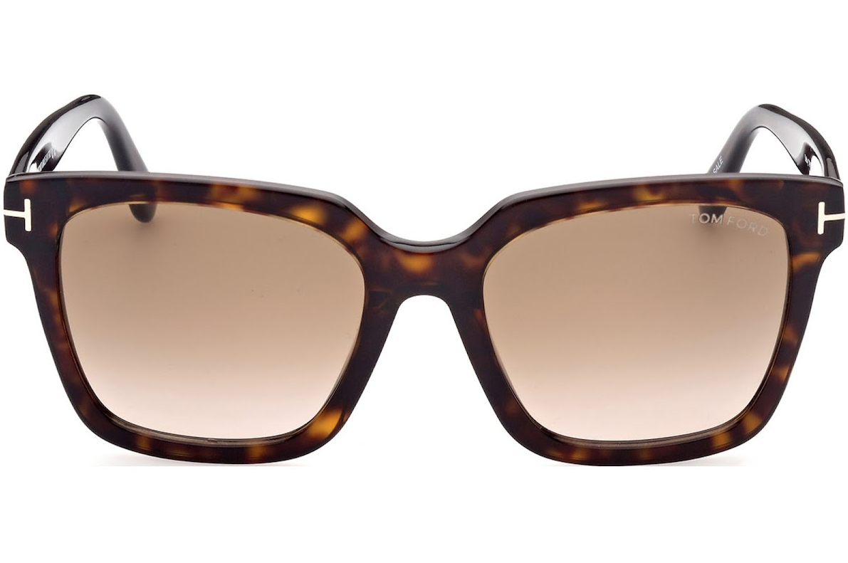 Tom Ford FT 0952 Selby 52F Shiny Dark Havana Brown Gradient Women Sunglasses