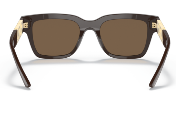 Versace 0VE4421F 535673 Brown/Dark Brown Rectangular Men's Sunglasses