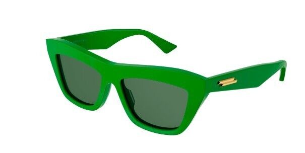 Bottega Veneta BV1121S 005 Green/Green Cat Eye Unisex Sunglasses