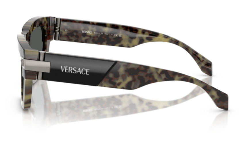 Versace VE4464U 545687 Havana/Dark Grey Rectangular  52mm Women's Sunglasses