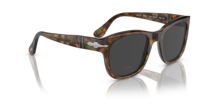 Persol 0PO3313S 108/48 Caffe/Black Polarized Square Unisex Sunglasses