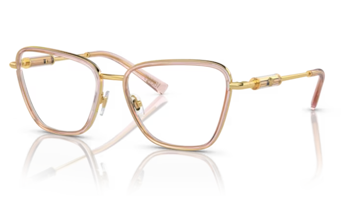 Versace VE1292 1507 Peach transparent 54MM Oval Women's Eyeglasses