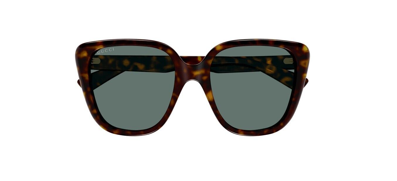 Gucci GG1169S 003 Havana/Green Oversized Cat-Eye Women's Sunglasses