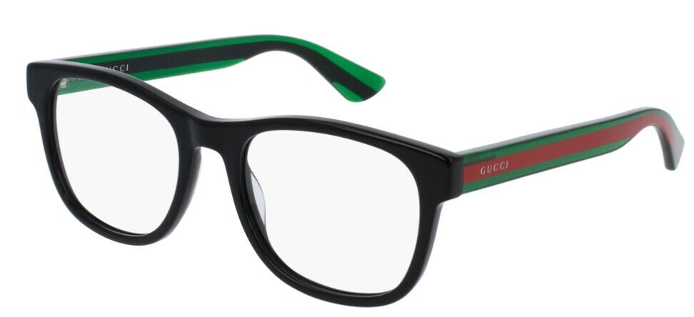 Gucci GG 0004ON-002 Black/Black  Square Unisex Eyeglasses