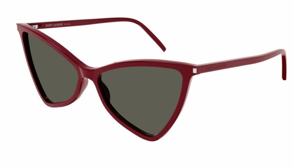 Saint Laurent SL 475 003 Grey/Red Triangle Cat Eye Women Sunglasses