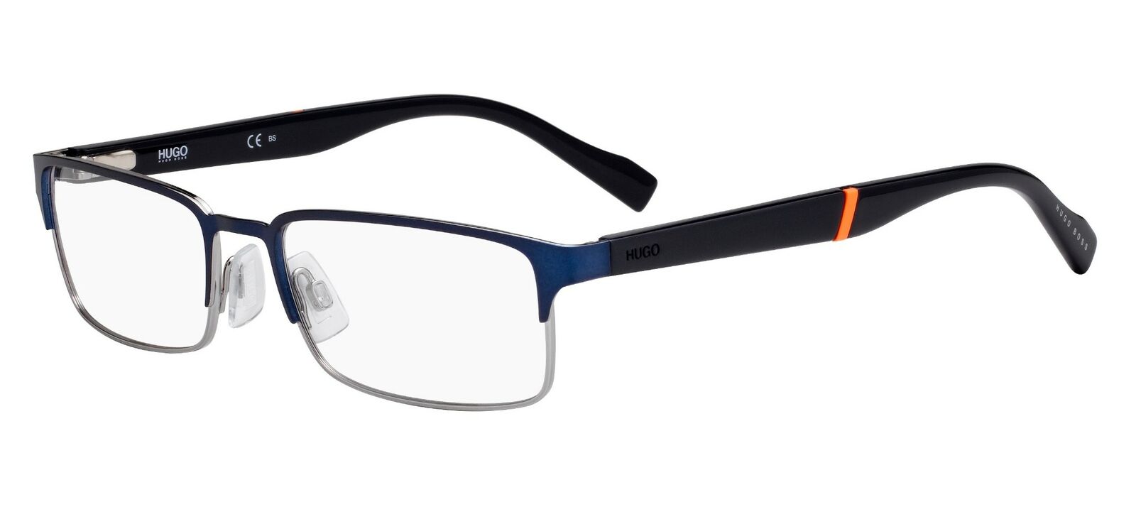 Hugo 0136 0KU0 Matte Blue Black Ruthenium Eyeglasses