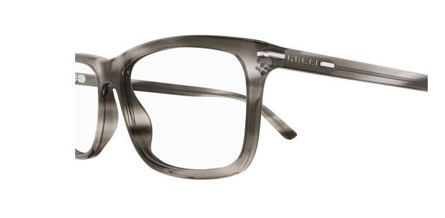 Gucci GG14470 003 Havana Clear Rectangular Men's Eyeglasses