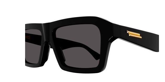 Bottega Veneta BV1213S 001 Black/Grey Rectangular Men's Sunglasses