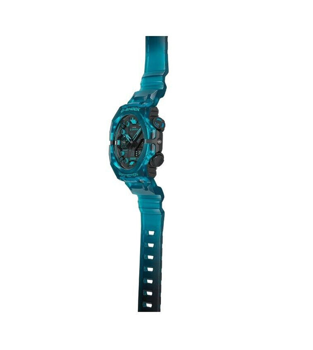Casio G-Shock Analog-Digital Transparent Turquoise Blue-Black Watch GAB001G-2A