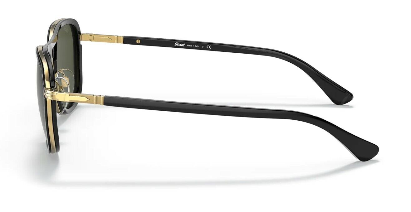 Persol 0PO 2484S 114331 Gold-Black/Green Unisex Sunglasses